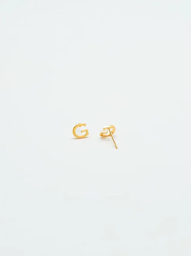 Admiral Row Gold Initial Earrings