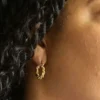 Admiral Row Gold Oval Twist Hoop Earrings