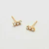 Admiral Row Gold Pearl Bar Earrings
