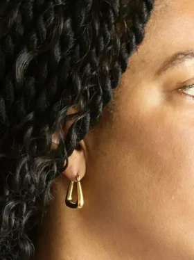Admiral Row Gold Triangle Hoop Earrings