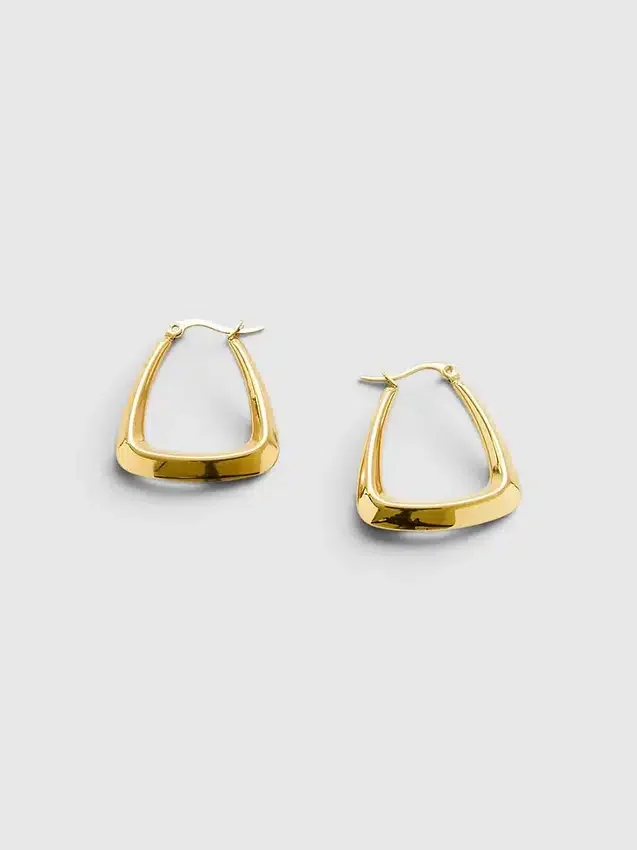 Admiral Row Gold Triangle Hoop Earrings