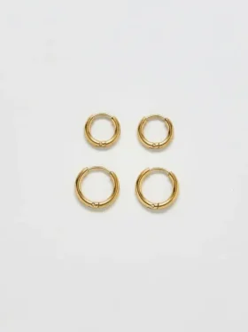 Admiral Row Mini Hoop Earrings Double Pack