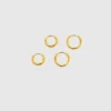 Admiral Row Mini Hoop Earrings Double Pack