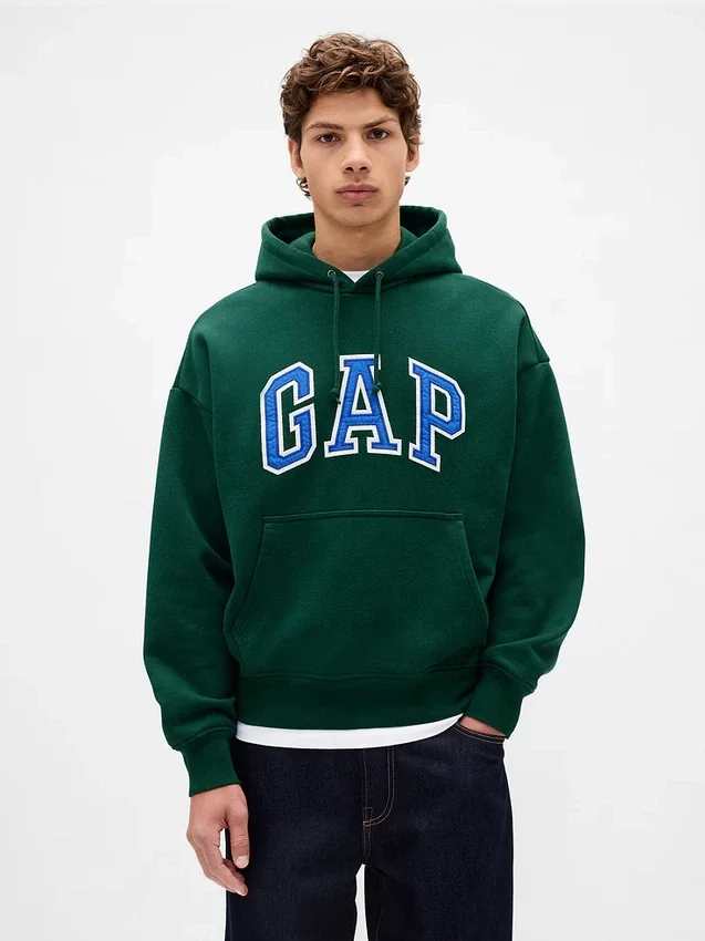Adult Extra Heavyweight French Terry Oversized Logo Hoodie