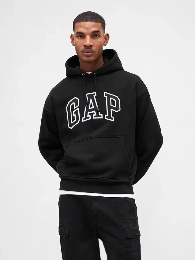 Adult Extra Heavyweight French Terry Oversized Logo Hoodie