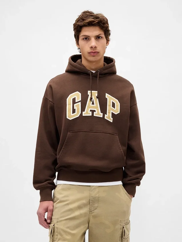 Adult Extra Heavyweight French Terry Oversized Logo Hoodie