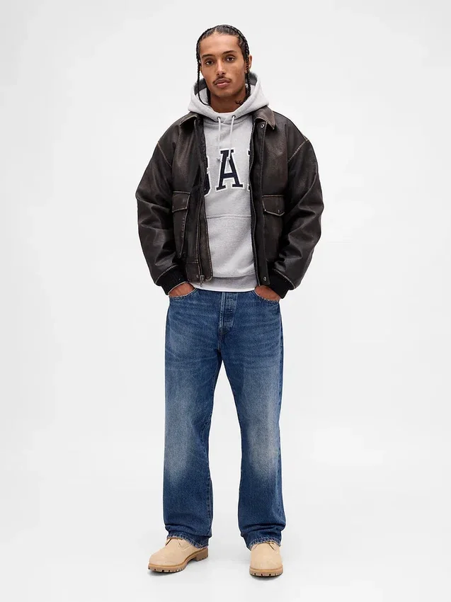 Adult Extra Heavyweight French Terry Oversized Logo Hoodie