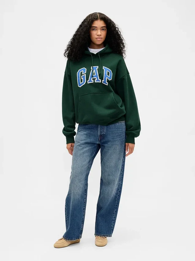 Adult Extra Heavyweight French Terry Oversized Logo Hoodie