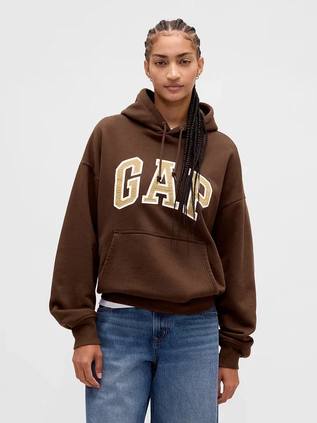 Adult Extra Heavyweight French Terry Oversized Logo Hoodie