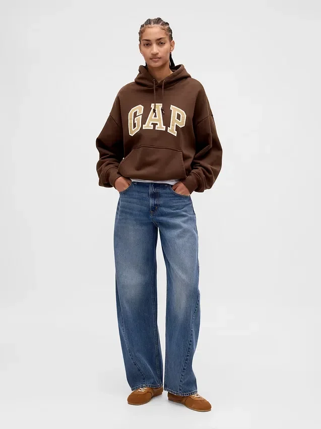 Adult Extra Heavyweight French Terry Oversized Logo Hoodie