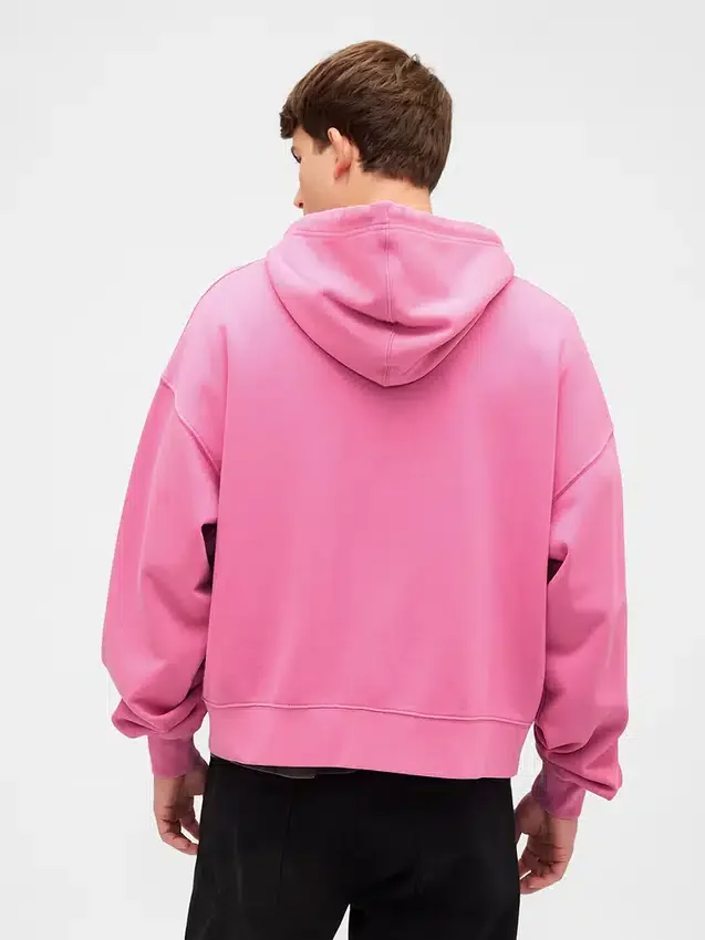 Adult Heavyweight Oversized Crop Zip Hoodie