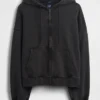 Adult Heavyweight Oversized Crop Zip Hoodie