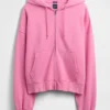 Adult Heavyweight Oversized Crop Zip Hoodie