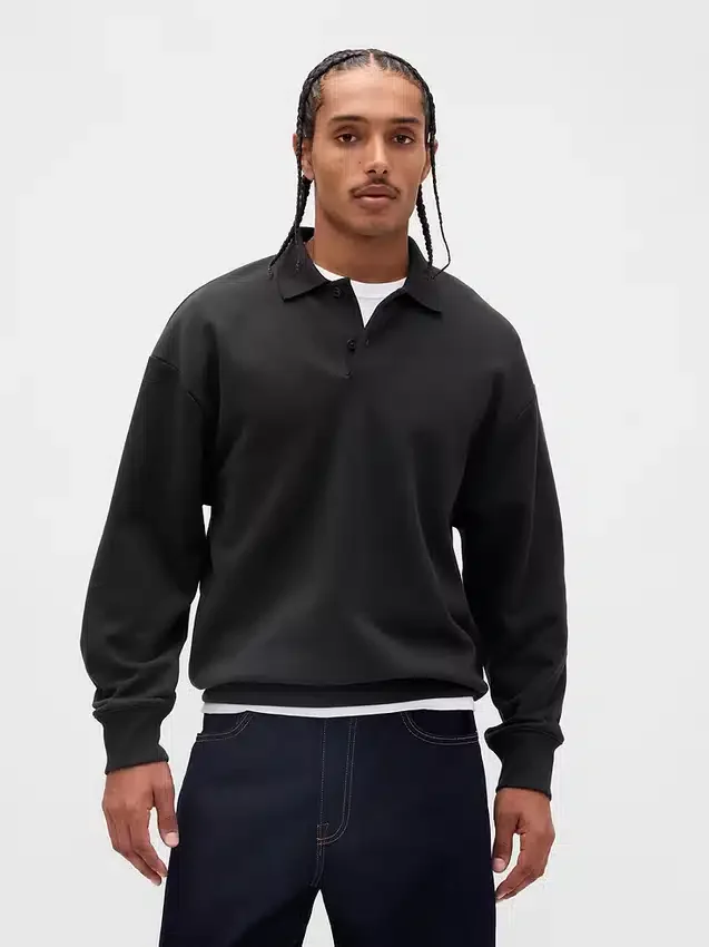 Adult Heavyweight Oversized Polo Sweatshirt