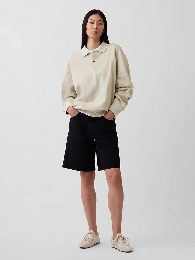 Adult Heavyweight Oversized Polo Sweatshirt