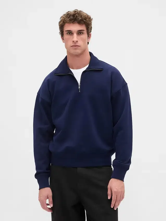 Adult Heavyweight Oversized Quarter-Zip Pullover