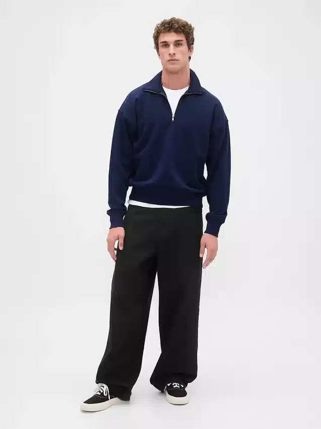 Adult Heavyweight Oversized Quarter-Zip Pullover