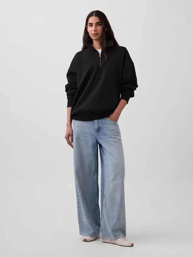 Adult Heavyweight Oversized Quarter-Zip Pullover