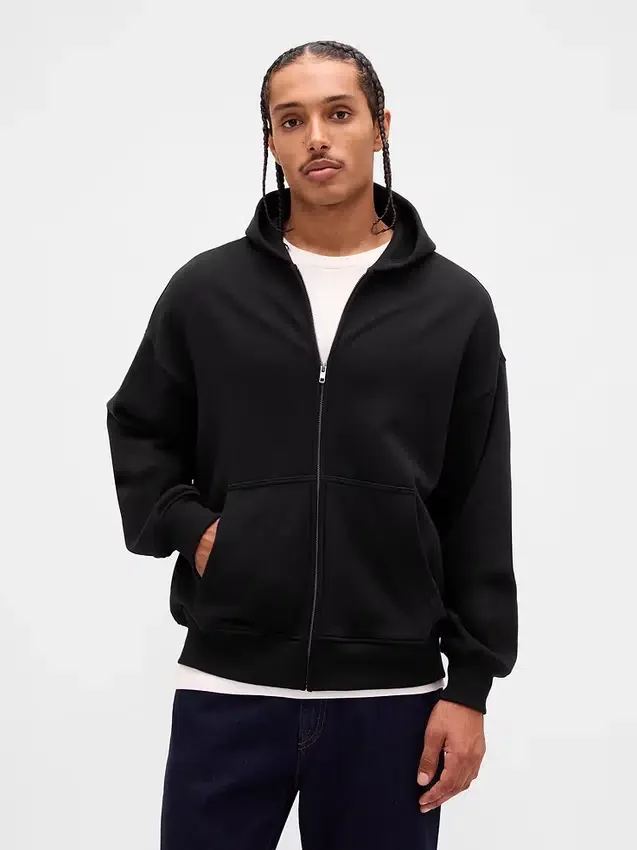Adult Heavyweight Oversized Zip Hoodie