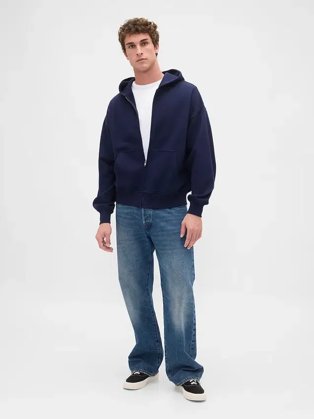 Adult Heavyweight Oversized Zip Hoodie