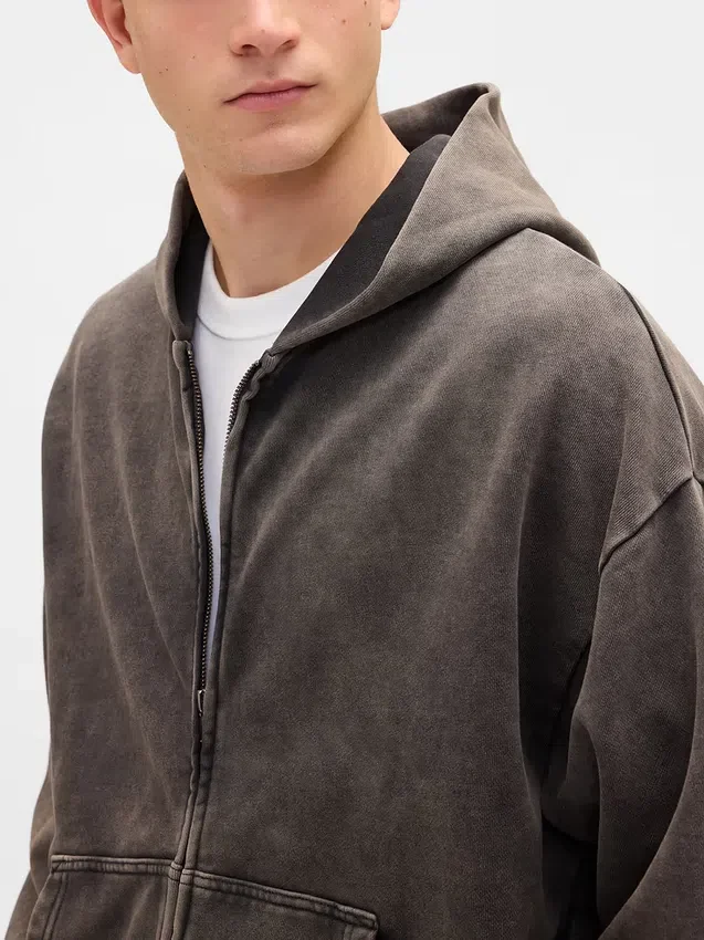 Adult Heavyweight Oversized Zip Hoodie