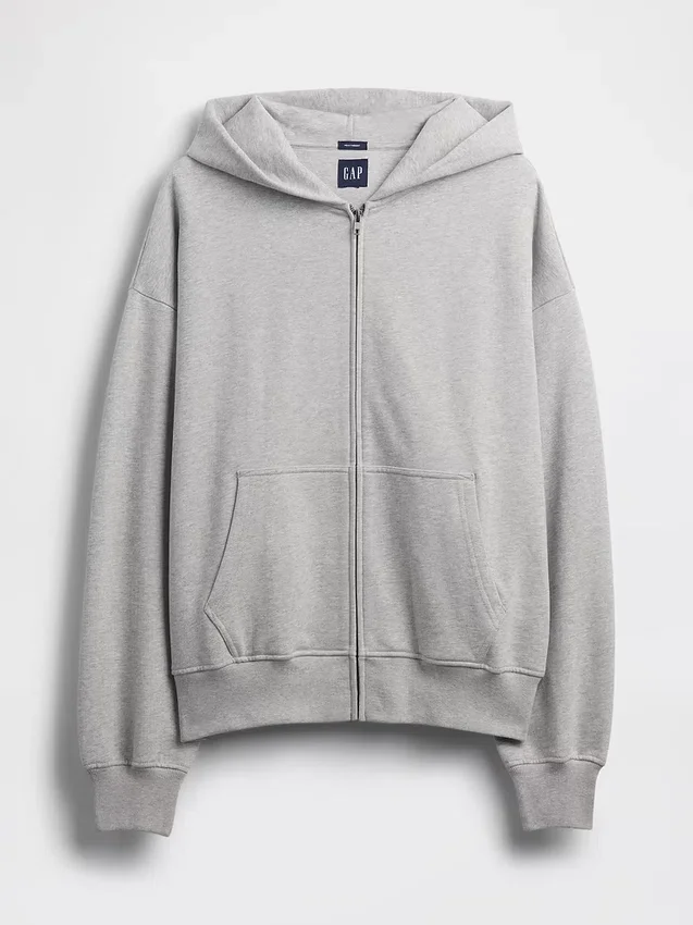 Adult Heavyweight Oversized Zip Hoodie