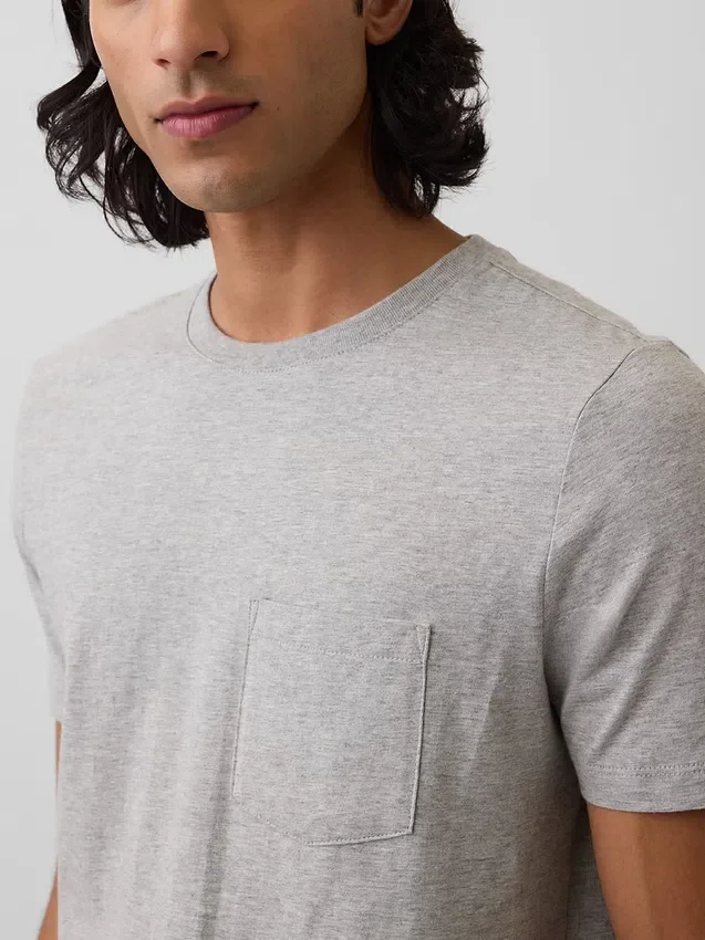 Adult Organic Cotton Pocket T-Shirt