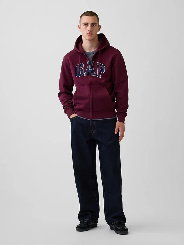 Adult Vintagesoft Arch Logo Zip Hoodie