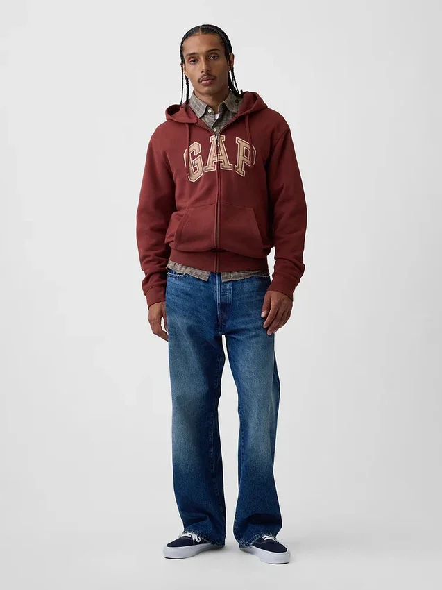 Adult Vintagesoft Arch Logo Zip Hoodie