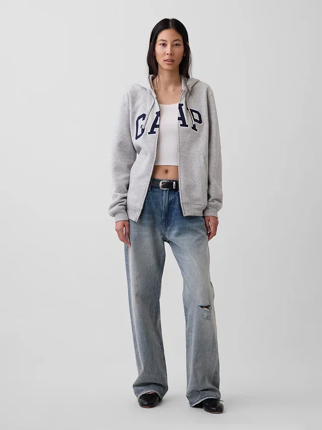 Adult Vintagesoft Arch Logo Zip Hoodie