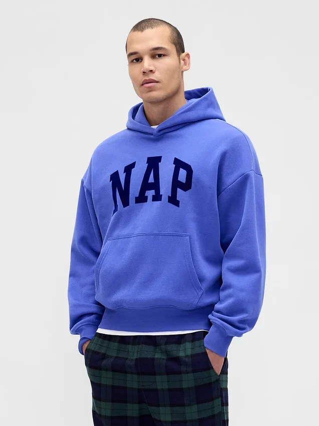 Adult Vintagesoft Nap Logo Hoodie