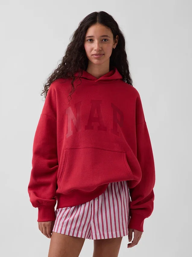 Adult Vintagesoft Nap Logo Hoodie