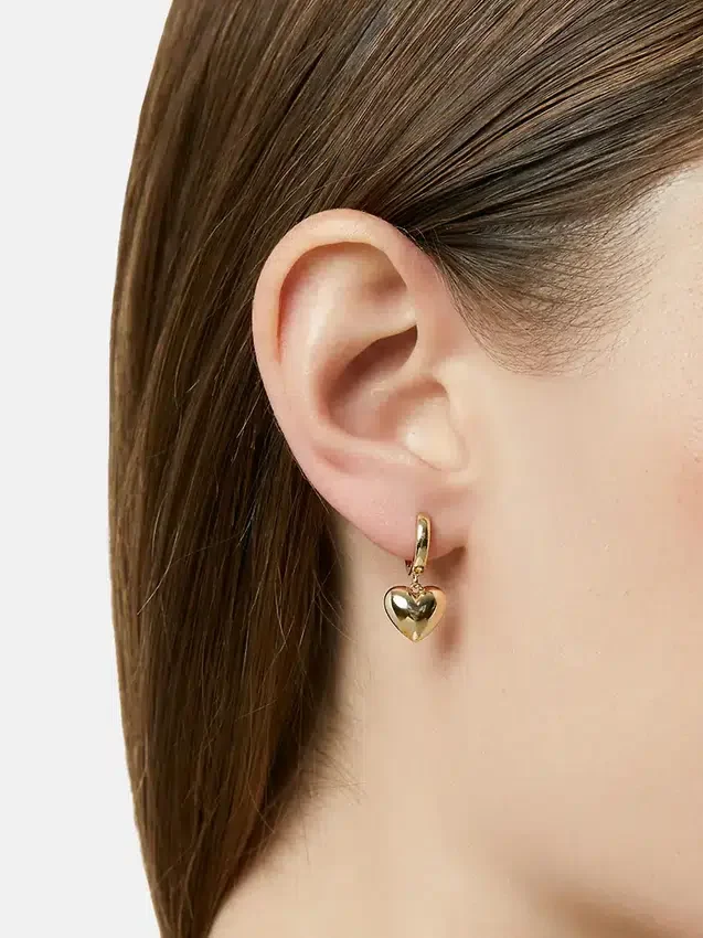 Ana Luisa Jessica Puffed Heart Hoops