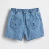 Baby Brannan Bear Pocket Pull-On Denim Shorts
