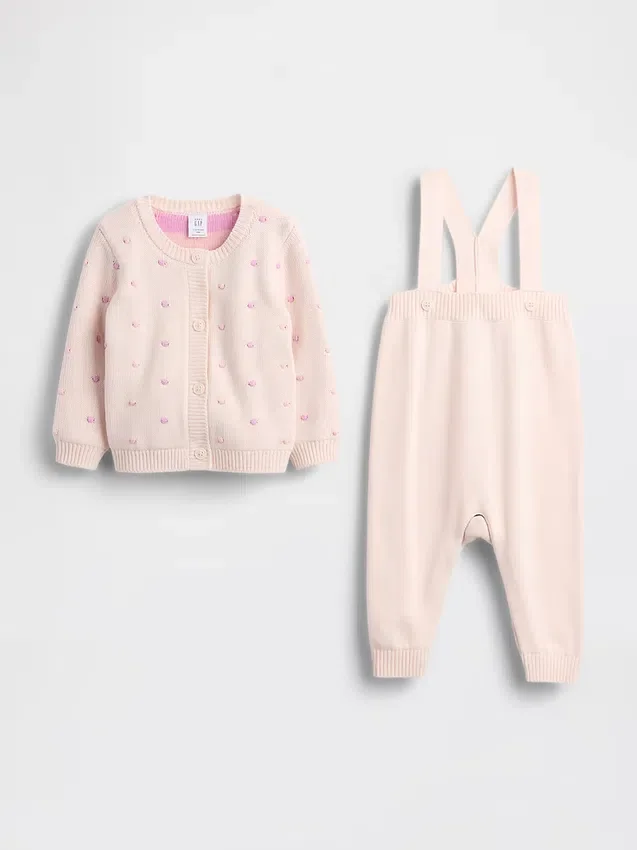 Baby Cardigan Sweater Outfit Set