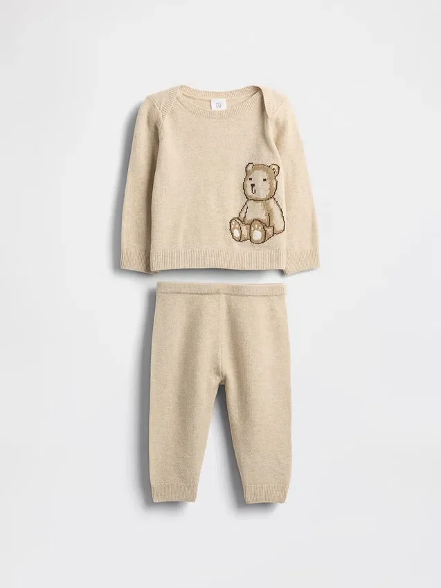 Baby Cashsoft Brannan Bear Sweater Set