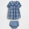 Baby Collared Plaid Dress