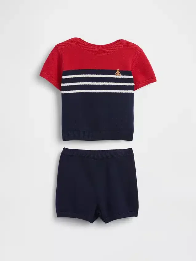 Baby Colorblock Sweater Outfit Set
