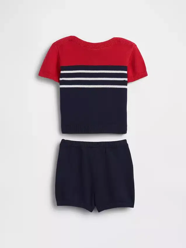 Baby Colorblock Sweater Outfit Set