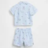 Baby Cotton Gauze Cabana Outfit Set