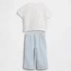 Baby Cotton Gauze Henley Outfit Set