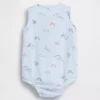 Baby Cotton Gauze Henley Pocket Tank Bodysuit
