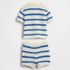 Baby Crochet Stripe Outfit Set