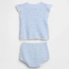 Baby Crochet Stripe Outfit Set