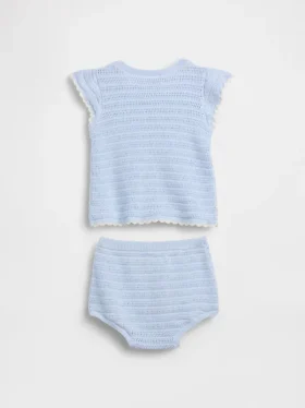 Baby Crochet Stripe Outfit Set