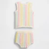 Baby Crochet Stripe Tank Outfit Set