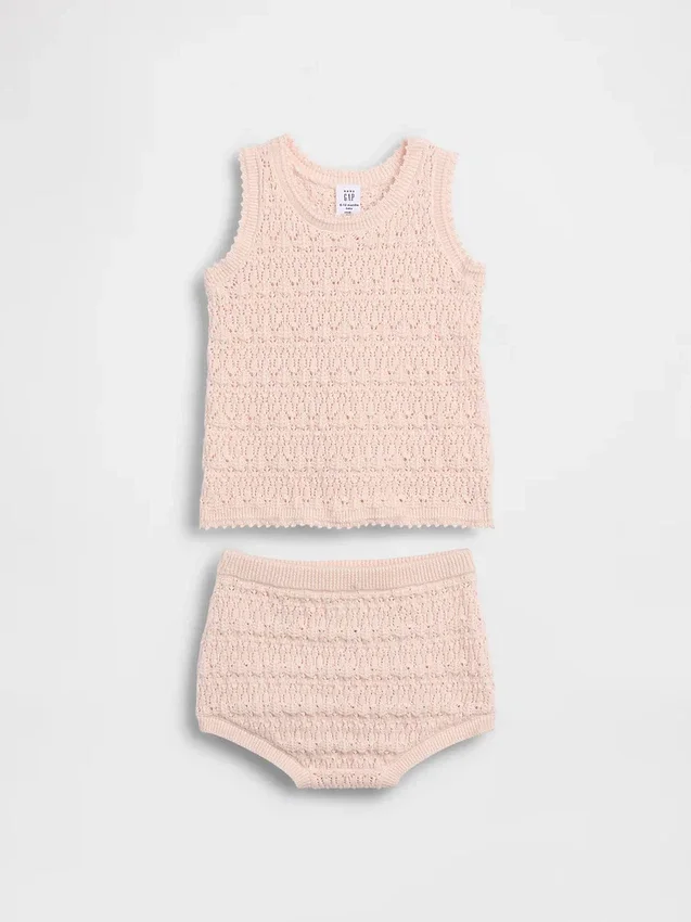 Baby Crochet Tank Outfit Set