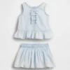 Baby Denim Bow Outfit Set