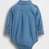 Baby Denim Button-Down Bodysuit