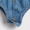 Baby Denim Button-Down Bodysuit